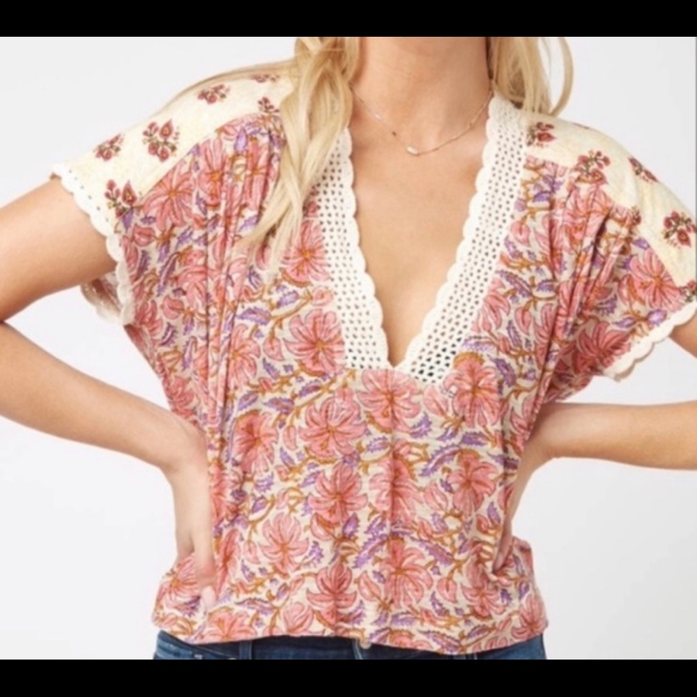 Free People Cropped Shirt